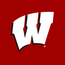 The University of Wisconsin Motion W logo on a red background